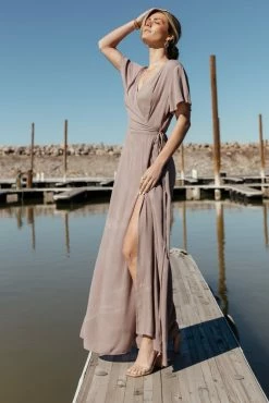 ROKOKO Cecelia Wrap Dress In Lavender - FINAL SALE