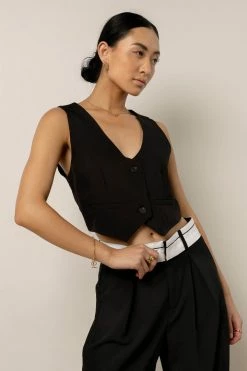 SANS SOUCI Londyn Button Up Vest Tops