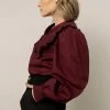 AARON & AMBER Wanda Blouse In Burgundy New Arrivals