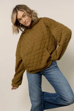 THINGS BETWEEN Madalynn Hooded Pullover Tops