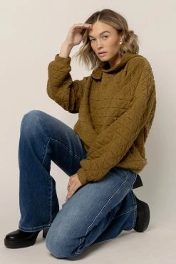 THINGS BETWEEN Madalynn Hooded Pullover Tops