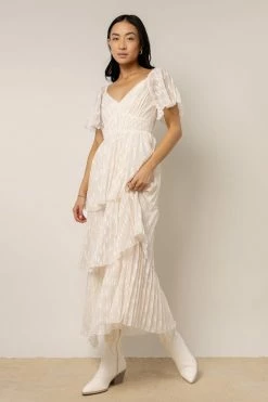WELLMADE INC New Arrivals Hallie Midi Dress In Cream
