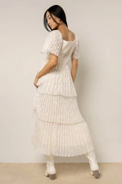 WELLMADE INC New Arrivals Hallie Midi Dress In Cream