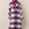 A PEACH Mira Oversized Plaid Coat - FINAL SALE