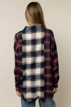 A PEACH Tops Carson Plaid Shacket