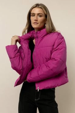 HYFVE New Arrivals Caitlyn Puffer Jacket In Fuschia