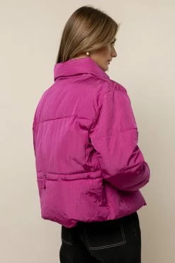 HYFVE New Arrivals Caitlyn Puffer Jacket In Fuschia
