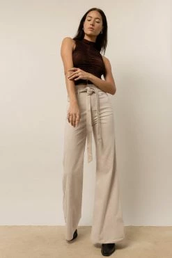 Flying Tomato Midge Flare Pants In Beige