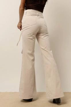 Flying Tomato Midge Flare Pants In Beige