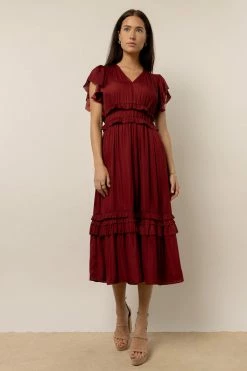 WORUI Dresses Willa Ruffle Dress In Brick