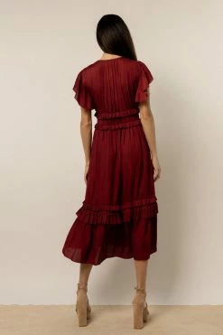 WORUI Dresses Willa Ruffle Dress In Brick