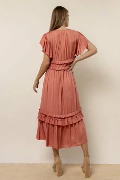 Cheap π WORUI π Dresses Willa Ruffle π Dress In Salmon π 6 WORUI Dresses Willa Ruffle Dress In Salmon