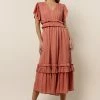 WORUI Dresses Willa Ruffle Dress In Salmon