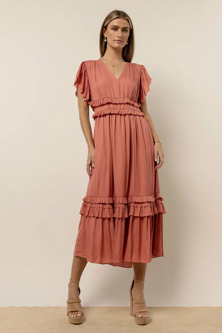 Cheap π WORUI π Dresses Willa Ruffle π Dress In Salmon π 1 WORUI Dresses Willa Ruffle Dress In Salmon