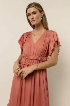 Cheap π WORUI π Dresses Willa Ruffle π Dress In Salmon π 7 WORUI Dresses Willa Ruffle Dress In Salmon