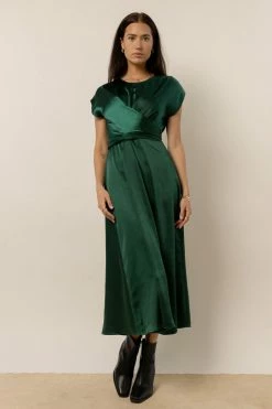 WORUI Rosalind Midi Dress In Emerald