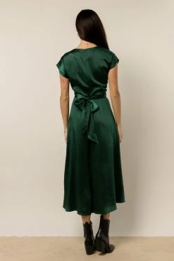 WORUI Rosalind Midi Dress In Emerald