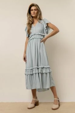 WORUI Dresses Willa Ruffle Dress In Light Blue