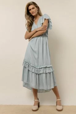 WORUI Dresses Willa Ruffle Dress In Light Blue