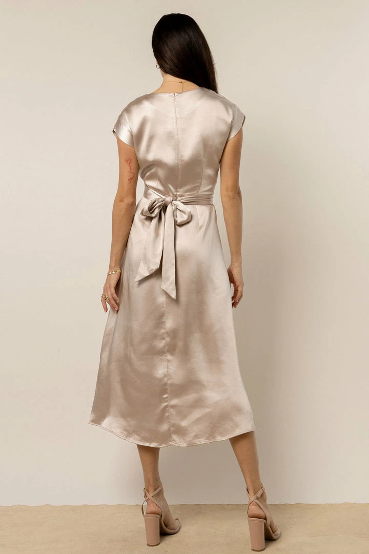 Coupon ❤️ WORUI Rosalind Midi 👗 Dress In Champagne 😍 5 WORUI Rosalind Midi Dress In Champagne