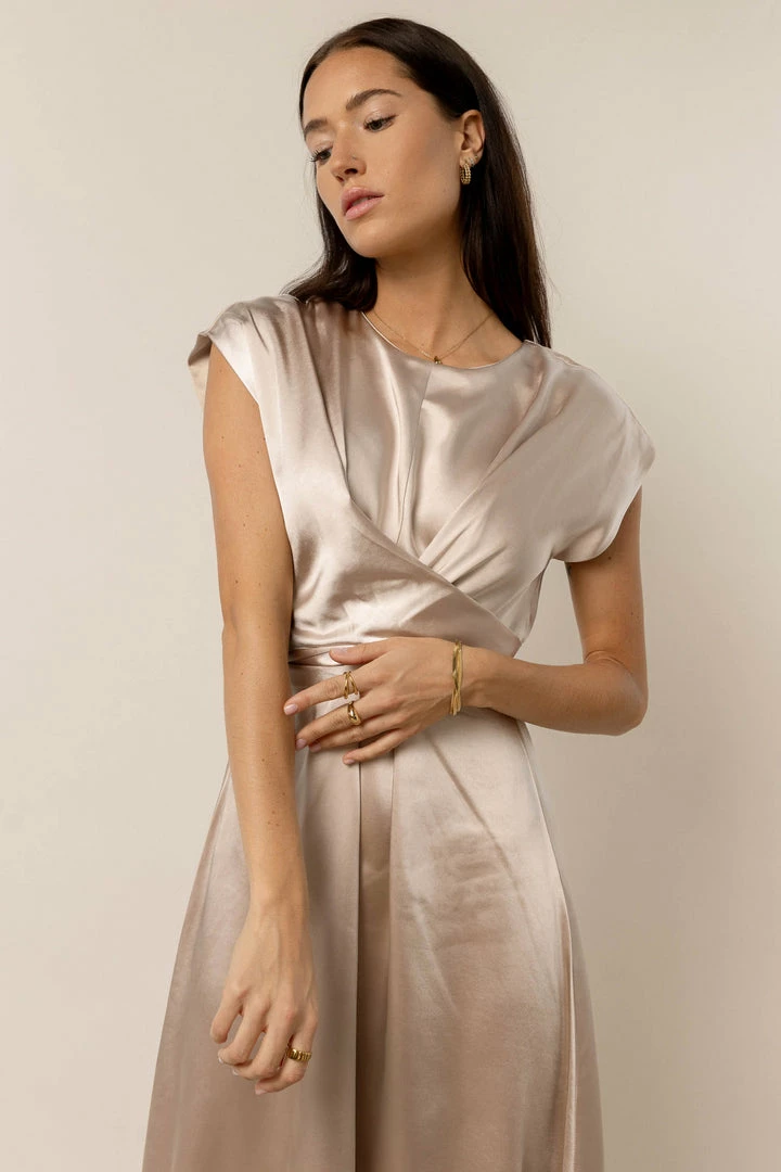 Coupon ❤️ WORUI Rosalind Midi 👗 Dress In Champagne 😍 1 WORUI Rosalind Midi Dress In Champagne