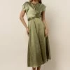 WORUI Rosalind Midi Dress In Moss