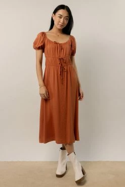 WORUI Dresses Gene Midi Dress In Clay - FINAL SALE