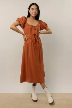 WORUI Dresses Gene Midi Dress In Clay - FINAL SALE