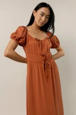 WORUI Dresses Gene Midi Dress In Clay - FINAL SALE