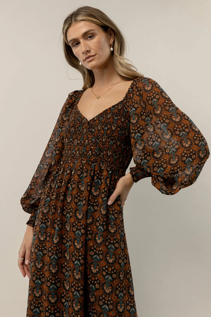 New β€οΈ BAEVELY Averie Floral Midi π Dress In Navy π Dresses βοΈ 3 BAEVELY Averie Floral Midi Dress In Navy Dresses