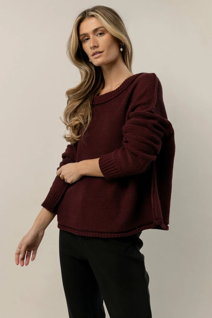 Promo π SINA River Sweater In Burgundy Tops β€οΈ 5 SINA River Sweater In Burgundy Tops