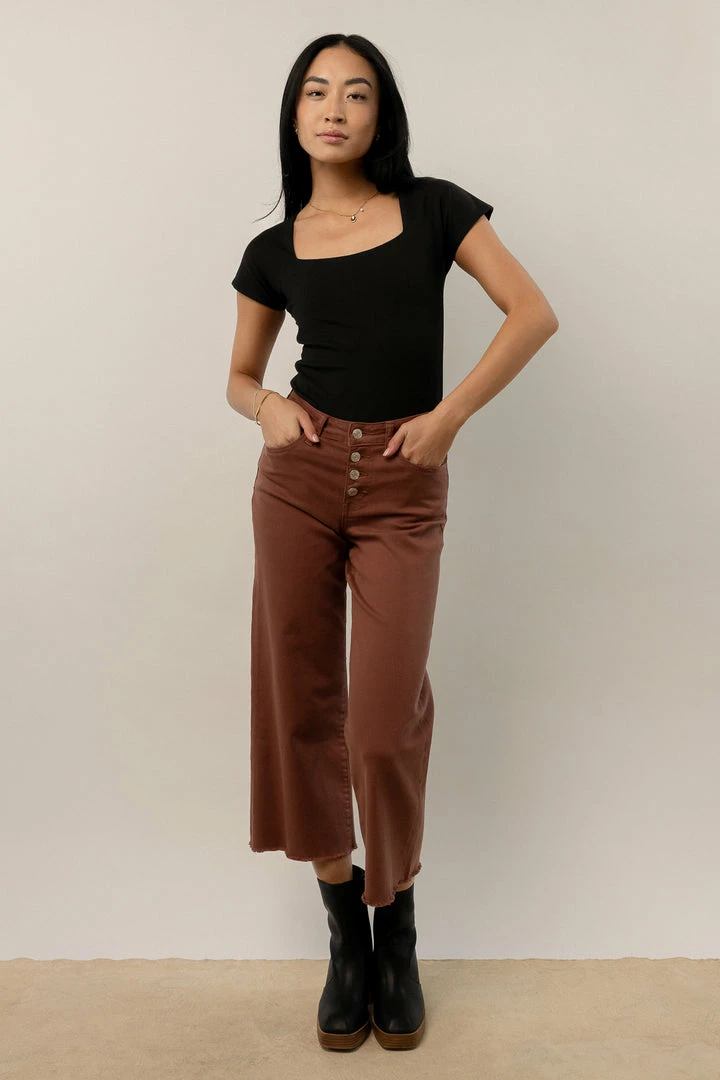 New ✨ PLASTIC Flying Monkey Delia Wide Leg Denim In Cognac - FINAL SALE 🌟 4 PLASTIC Flying Monkey Delia Wide Leg Denim In Cognac - FINAL SALE