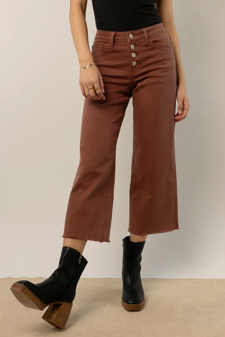 New ✨ PLASTIC Flying Monkey Delia Wide Leg Denim In Cognac - FINAL SALE 🌟 3 PLASTIC Flying Monkey Delia Wide Leg Denim In Cognac - FINAL SALE