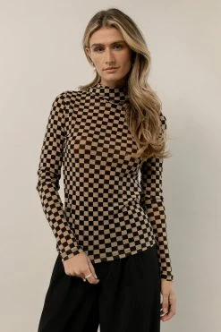FATE INC Brynn Checkered Top