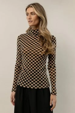 FATE INC Brynn Checkered Top