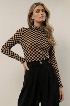 FATE INC Brynn Checkered Top