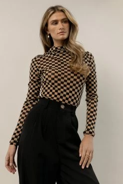 FATE INC Brynn Checkered Top