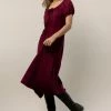 WORUI Dresses Gene Midi Dress In Burgundy