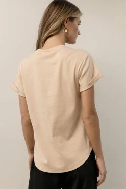 WORUI Selena Rolled Sleeve Shirt In Tan Tops