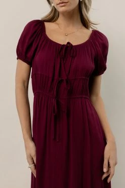 WORUI Dresses Gene Midi Dress In Burgundy