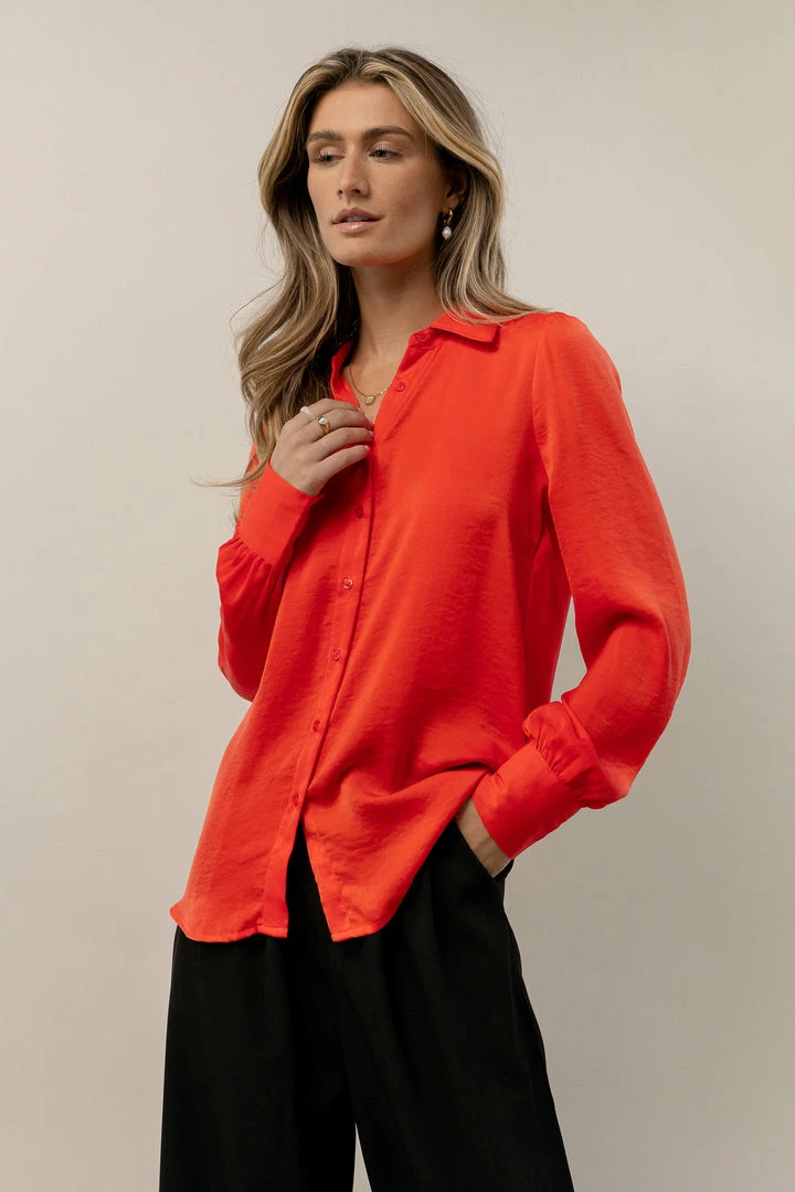 Best Sale ๐ฅ OVI Tops Tiffany Button Down In Orange - FINAL SALE ๐ 3 OVI Tops Tiffany Button Down In Orange - FINAL SALE