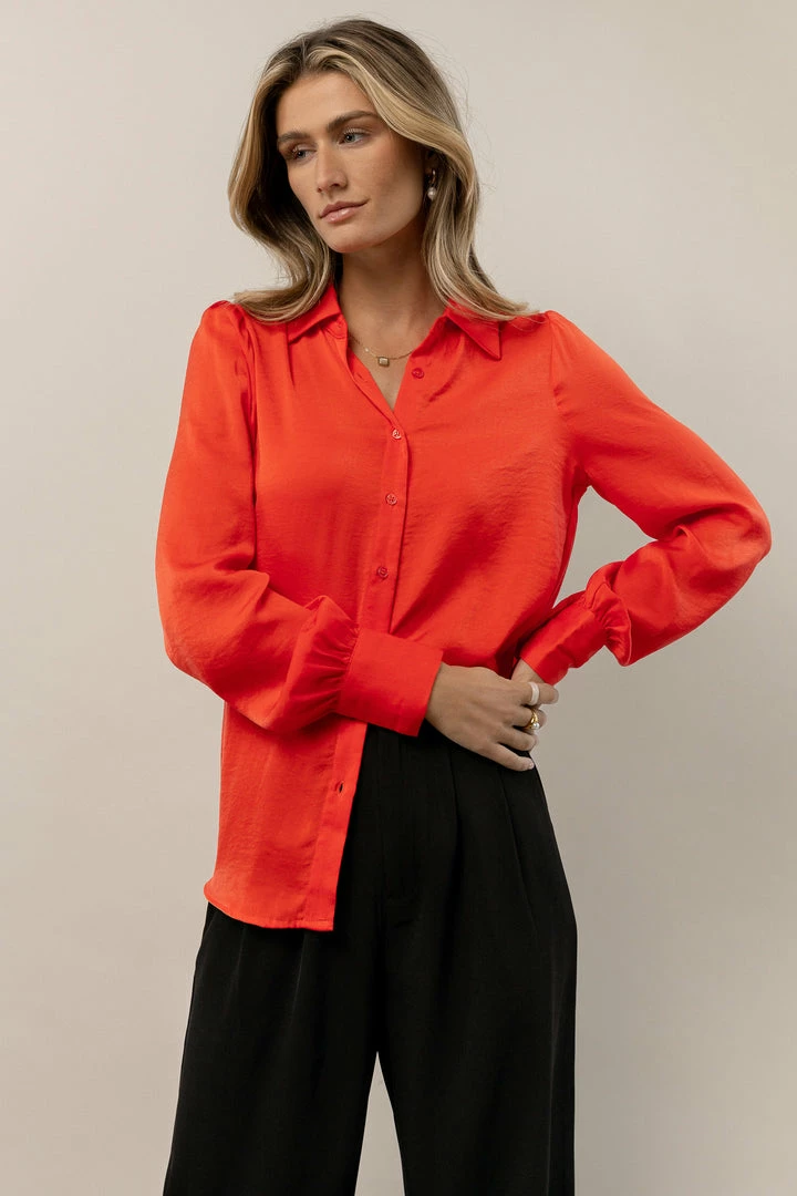 Best Sale ๐ฅ OVI Tops Tiffany Button Down In Orange - FINAL SALE ๐ 4 OVI Tops Tiffany Button Down In Orange - FINAL SALE