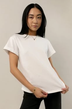 WORUI Tops Selena Rolled Sleeve Shirt In Ivory