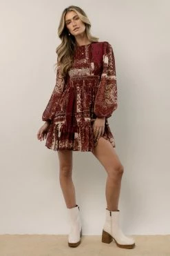 Flying Tomato Dresses Ella Paisley Mini Dress