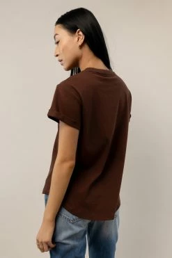 WORUI Selena Rolled Sleeve Shirt In Brown New Arrivals