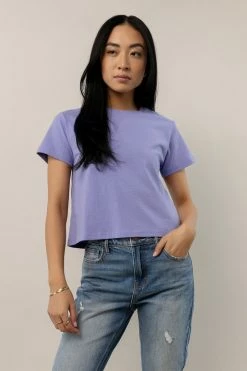 WORUI Be My Baby Tee In Purple Tops