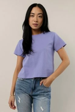 WORUI Be My Baby Tee In Purple Tops