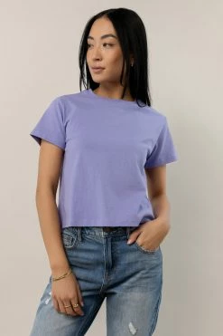WORUI Be My Baby Tee In Purple Tops
