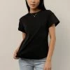 WORUI Selena Rolled Sleeve Shirt In Black