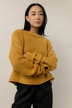 SINA River Sweater In Mustard Sweaters